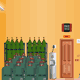 Cylinder warehouse escape