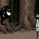 Mushroom in the forest escape